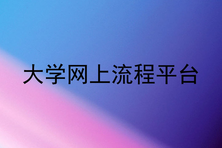 大学网上流程平台