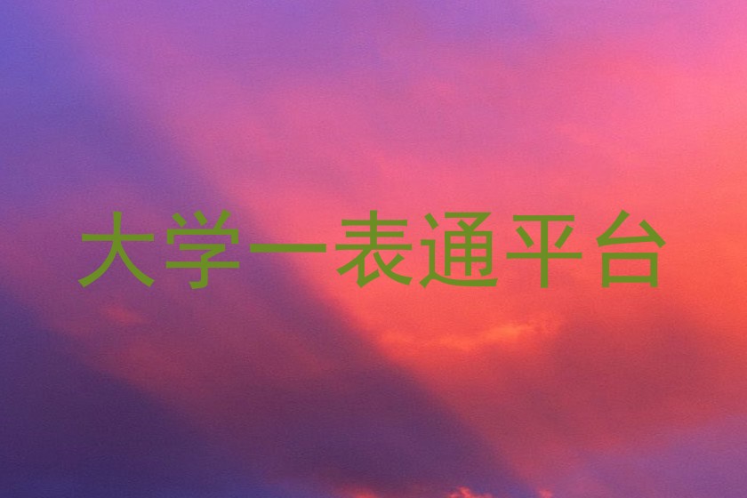 大学一表通平台
