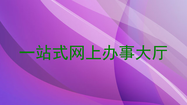 一站式网上办事大厅