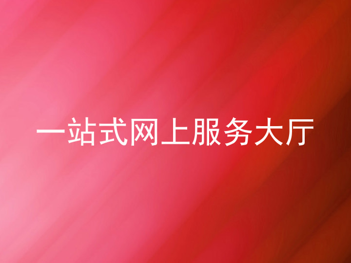 一站式网上服务大厅