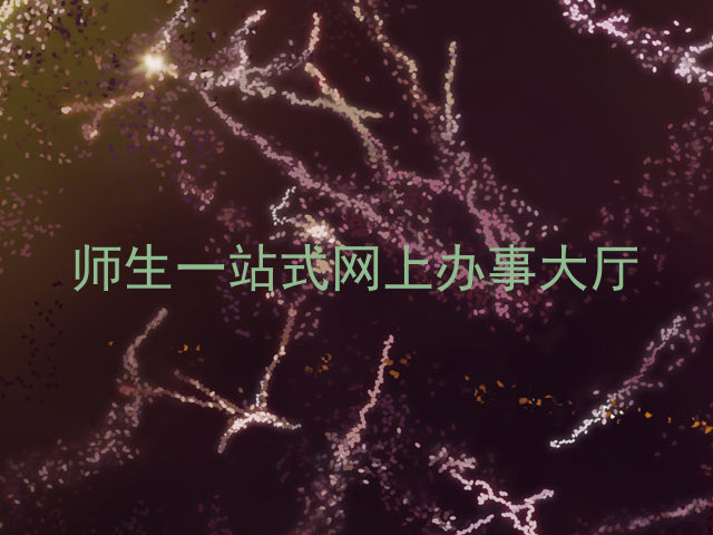 师生一站式网上办事大厅