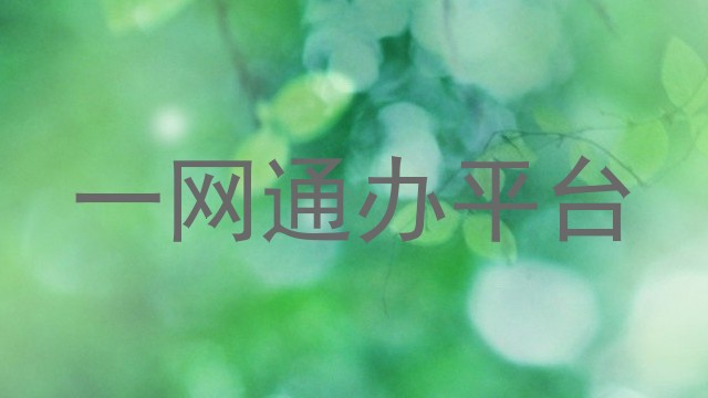 一网通办平台