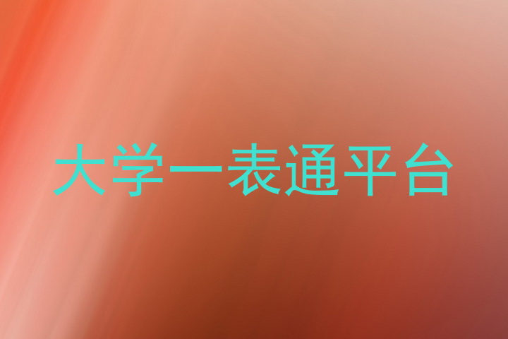大学一表通平台