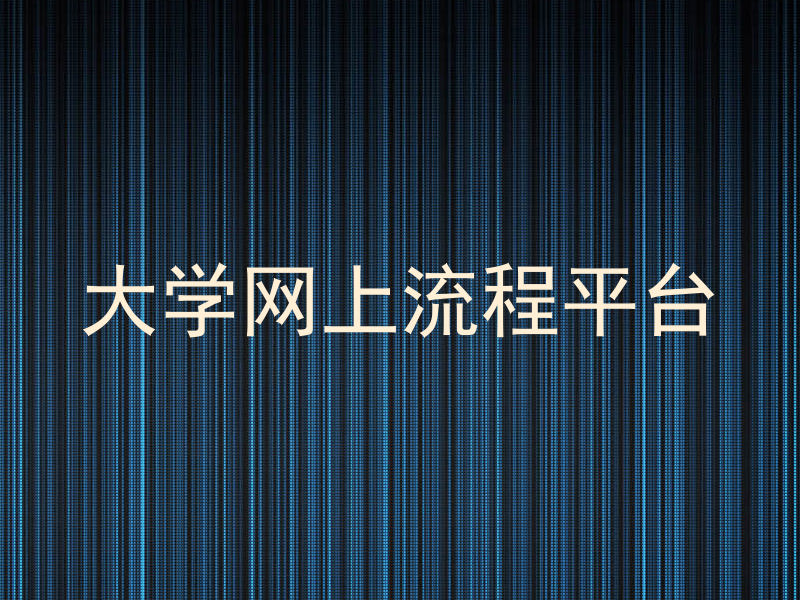 大学网上流程平台