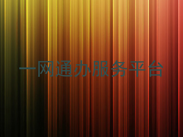 一网通办服务平台