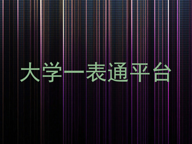 大学一表通平台