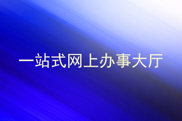 一站式网上办事大厅