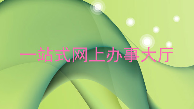 一站式网上办事大厅