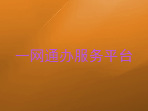 一网通办服务平台