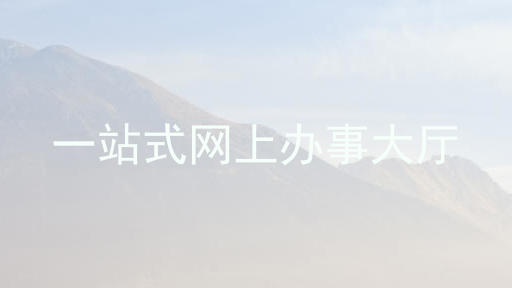 一站式网上办事大厅