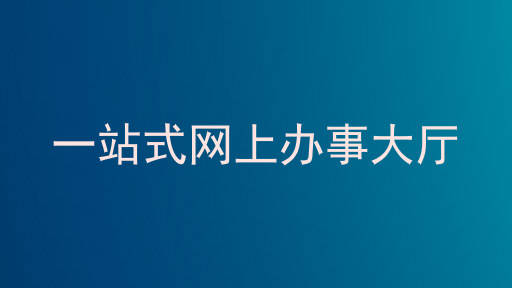 一站式网上办事大厅