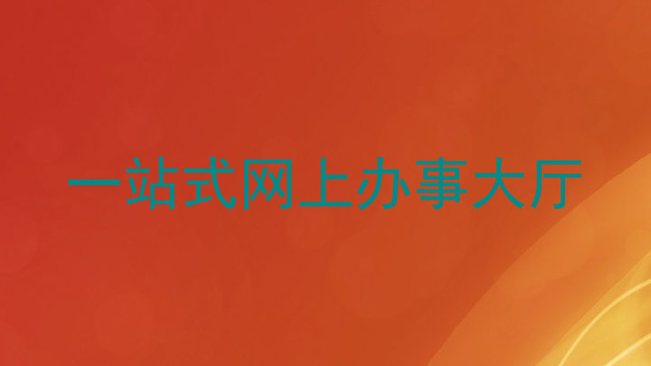 一站式网上办事大厅