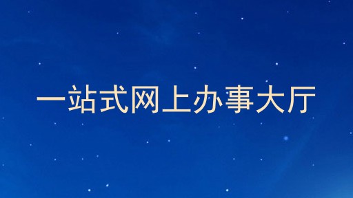 一站式网上办事大厅