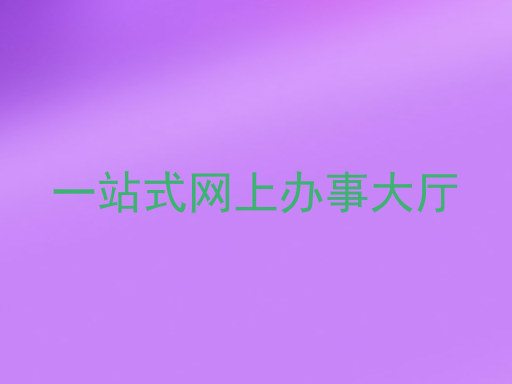 一站式网上办事大厅