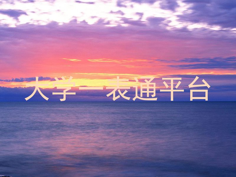 大学一表通平台