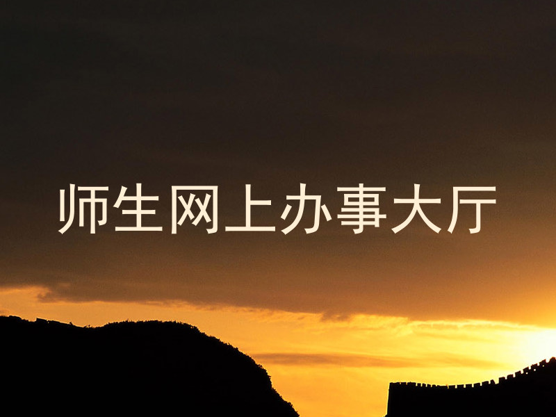师生网上办事大厅