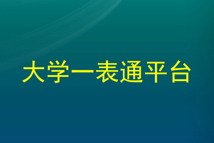 大学一表通平台