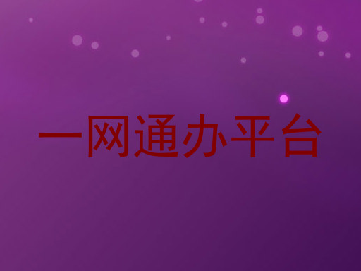 一网通办服务平台