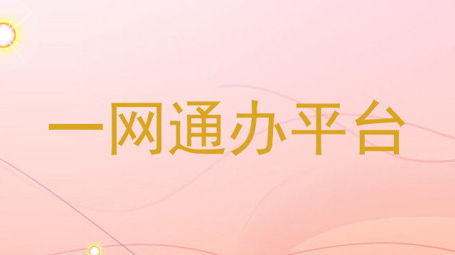 一网通办平台