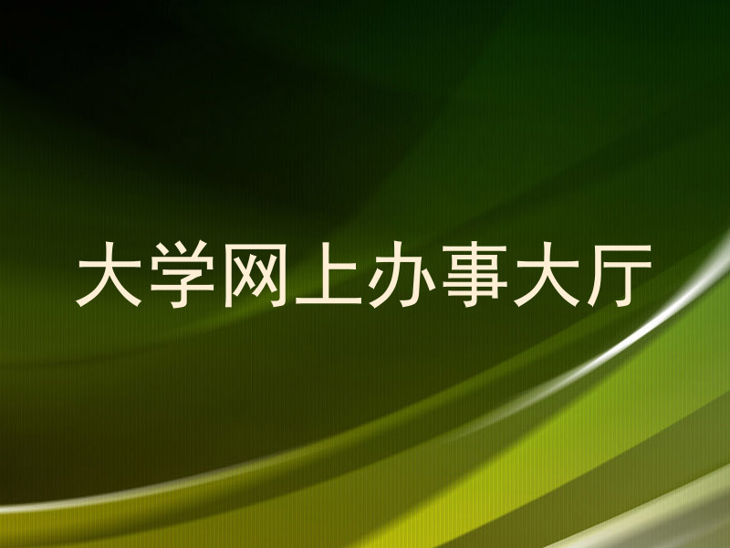 大学网上办事大厅