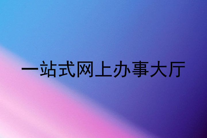 一站式网上办事大厅