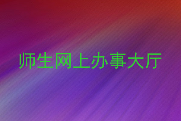 师生网上办事大厅