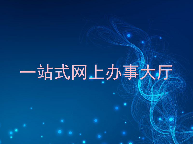 一站式网上办事大厅