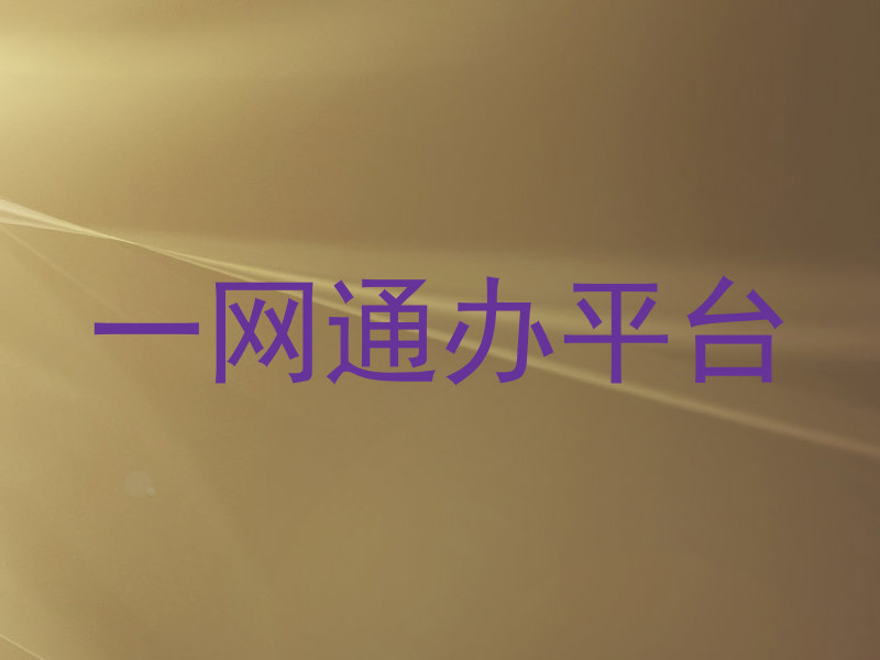 一网通办平台