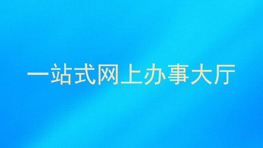 一站式网上办事大厅
