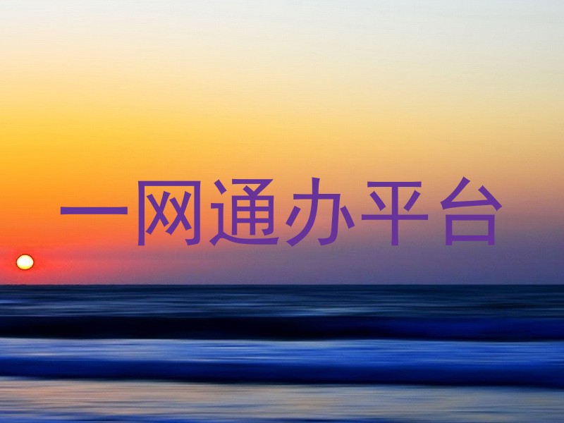 一网通办平台