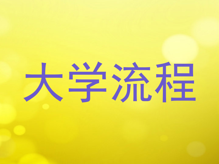 大学流程