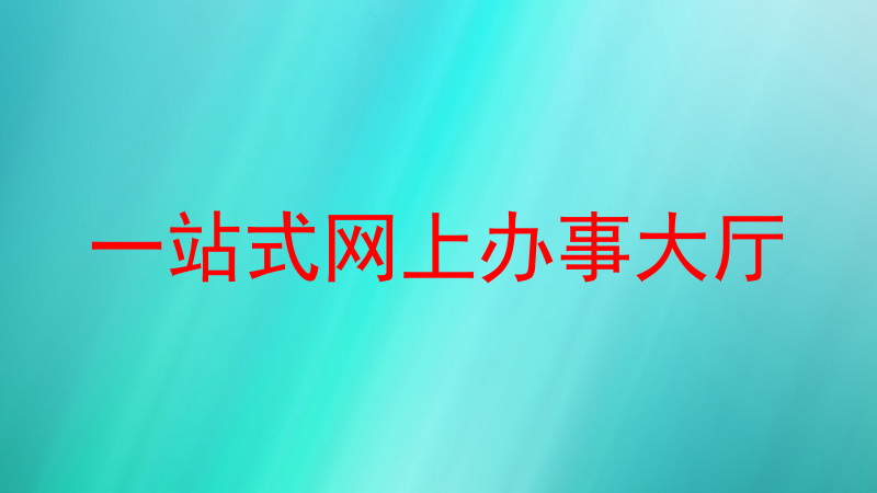 一站式网上办事大厅