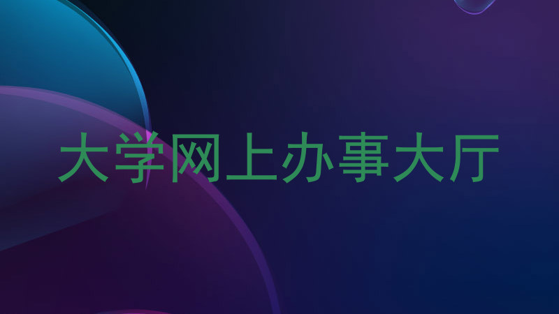 大学网上办事大厅