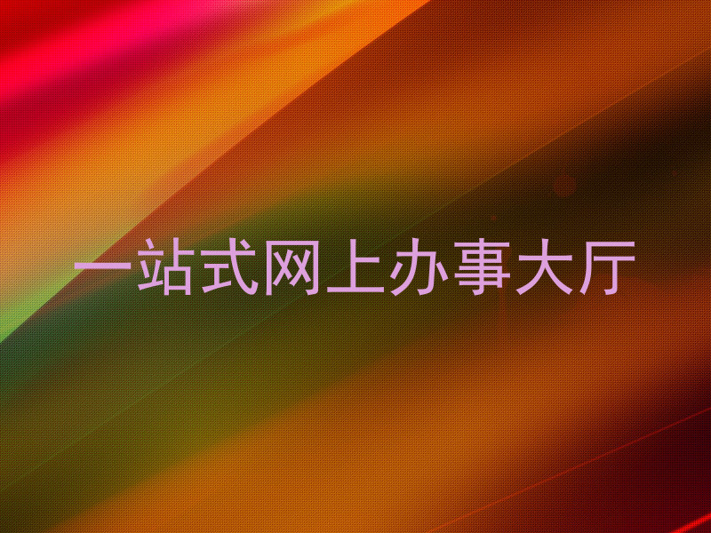 一站式网上办事大厅