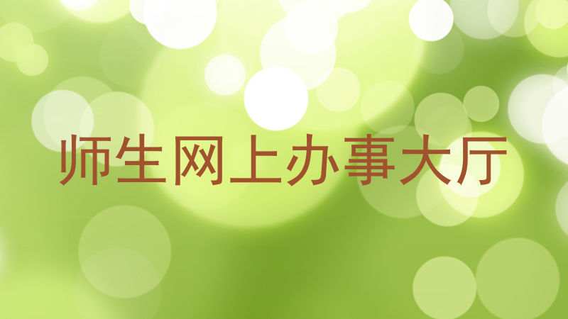 师生网上办事大厅