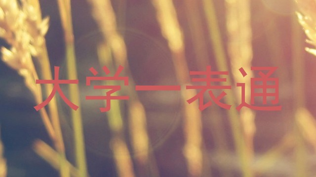 大学一表通
