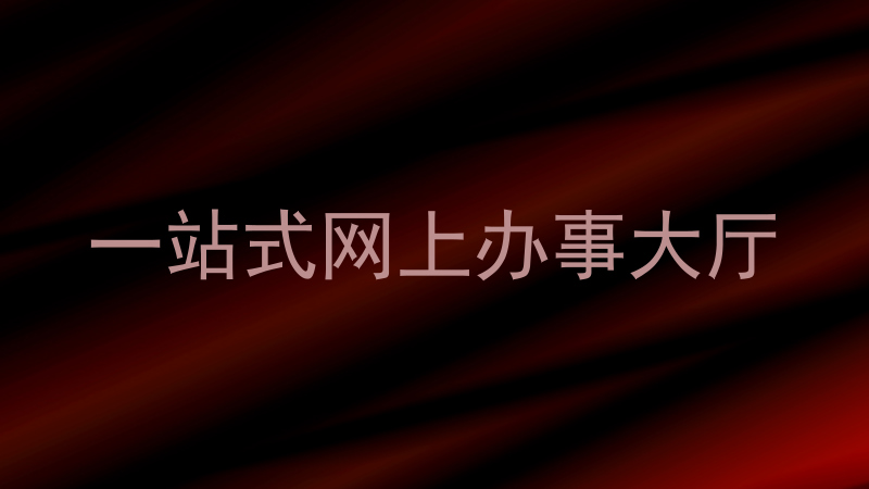 一站式网上办事大厅