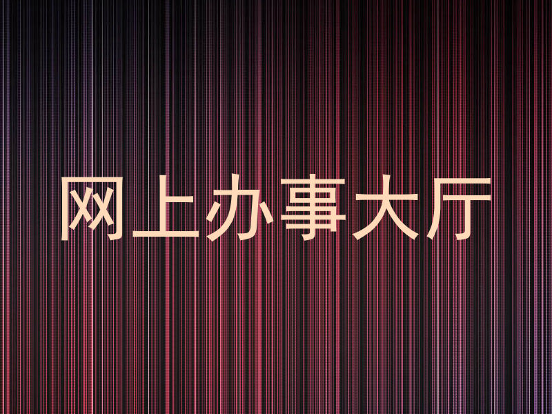 网上办事大厅