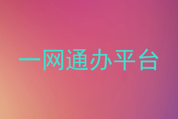 一网通办平台