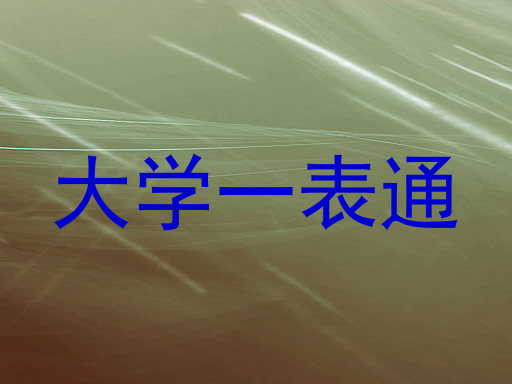 大学一表通