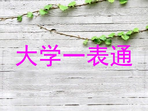 大学一表通