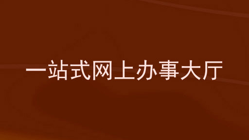 一站式网上办事大厅