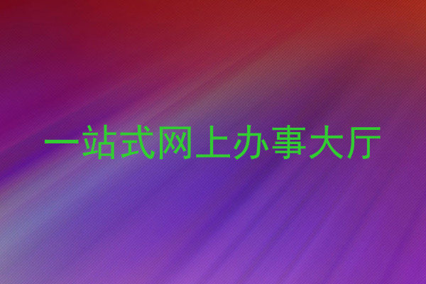 一站式网上办事大厅