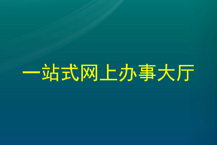 一站式网上办事大厅
