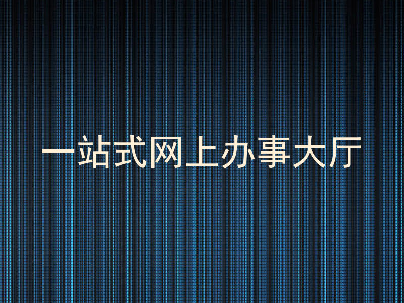 一站式网上办事大厅