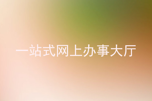 一站式网上办事大厅