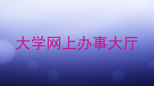 大学网上办事大厅