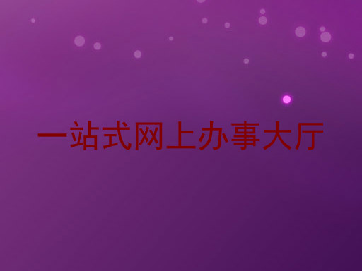 一站式网上办事大厅