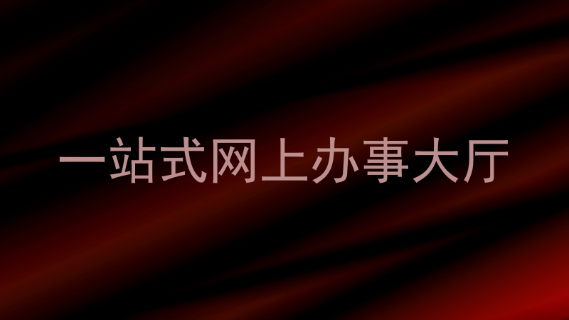 一站式网上办事大厅