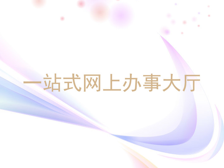 一站式网上办事大厅